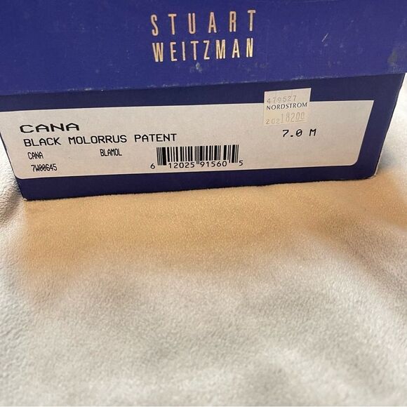 Stuart Weitzman Molorrus Patent Pump Black Size 7 With Box - Picture 7 of 8